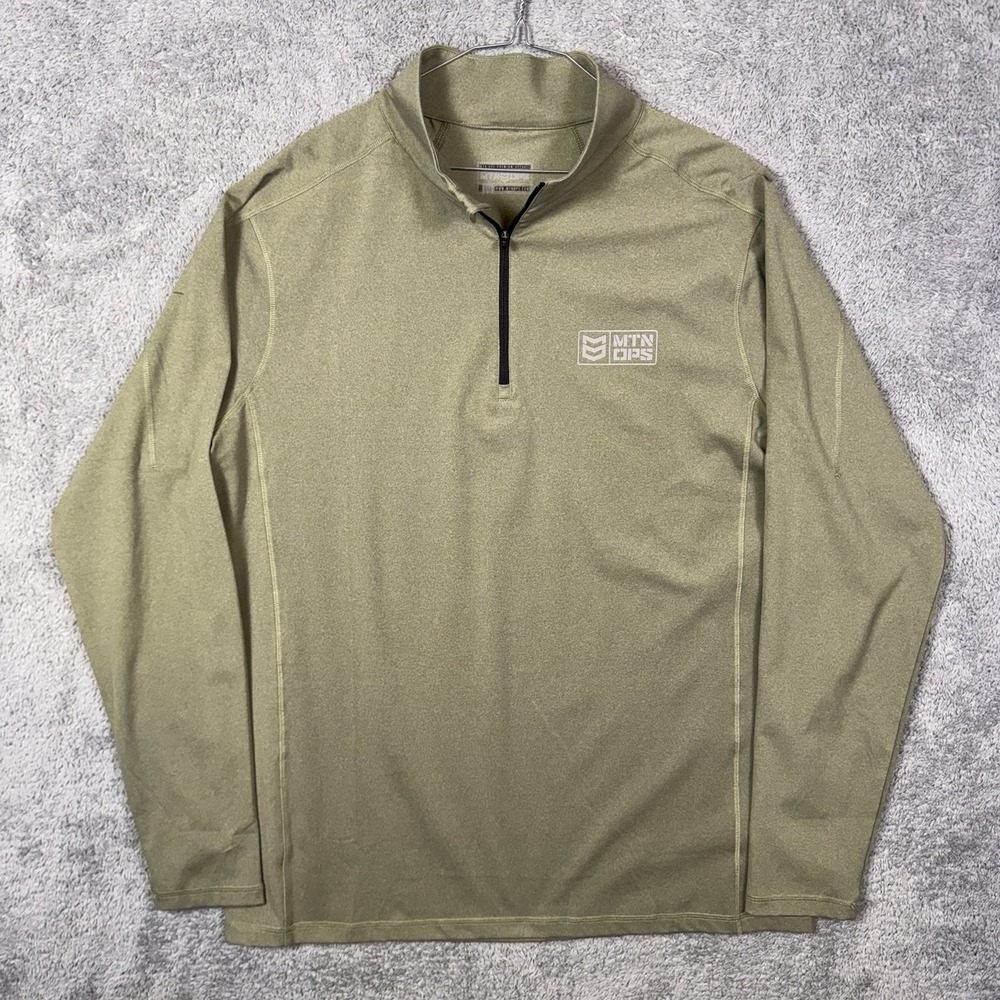 MTN OPS Jacket Mens 2XL XXL Pullover 1/4 Zip Baselayer Shirt Wicking UPF Light